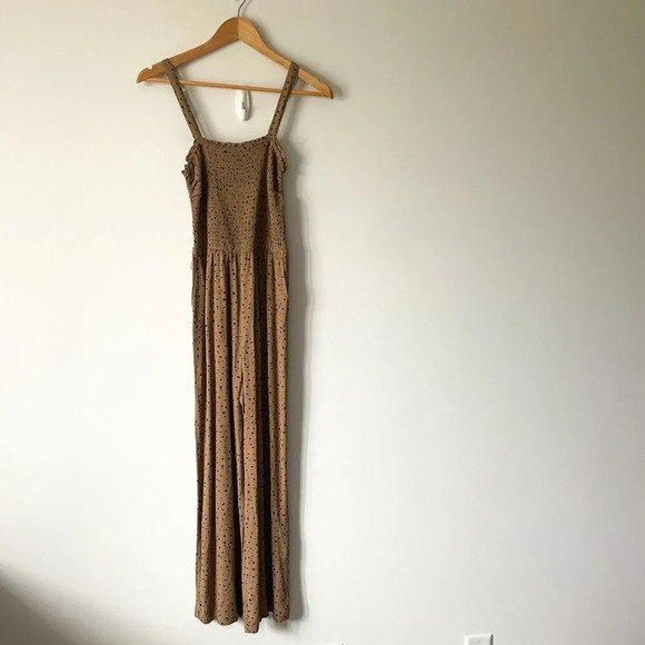 Abercrombie & Fitch Leopard Print Smocked Top  Jumpsuit NWT Size Small - Picture 3 of 8